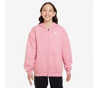 Nike Club Fleece Oversized Full-Zip Sweatjacke Mädchen-Rosa in rosa, Größe: M