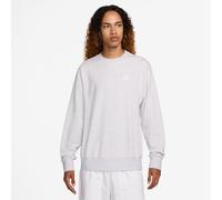 NIKE Club French Terry Sweatshirt Herren 051 - birch heather/white S