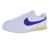 Nike Cortez Herren Schuhe, Weiß/Varsity Mais/Varsity Purple, 44 EU
