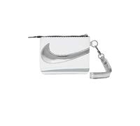 Nike Cortez Wristlet Clutch Geldbörse mit Armband Uni Smoke Grey - Metallic Silver, Weiß, Taglia unica, Geometrische