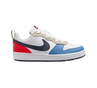 NIKE Court Borough Low Recraft Sneaker Kinder 124 - white/thunder blue-lt crimson 35.5