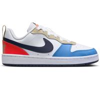 NIKE COURT BOROUGH LOW RECRAFT (GS) WHITE/THUNDER BLUE-LT CRIMSON 6Y WHITE/THUNDER BLUE-LT CRIMSON