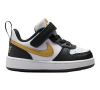 Nike Baby-Sneaker Court Borough Low Recraft – schwarz/metallic gold/weiß – Größe 26
