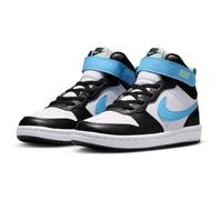 NIKE Court Borough Mid 2 Sneaker jüngere Kinder 136 - white/football blue-black-arctic green 35