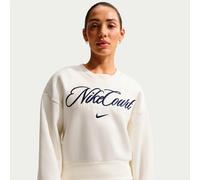 Nike Court Relaxed Fit Fleece Crew XS Beige