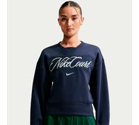 Nike Court Fleece Crew Sweatshirt Damen - dunkelblau, creme (nur noch wenige Artikel verfügbar)