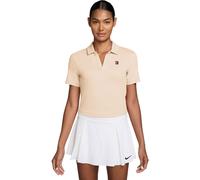 Nike Court Heritage Cropped Polo S Beige