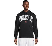 Herren Tennissweatshirt Nike Heritage Court Fleece - Schwarz (XL)