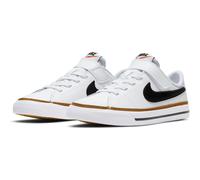 NIKE Court Legacy Sneaker Jungen 102 - white/black-desert ochre-gum light brown 30