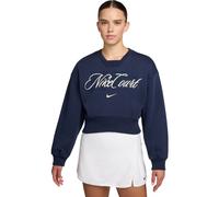 Nike Court Fleece Crew Sweatshirt Damen Dunkelblau/Creme Größe L