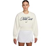 Nike Court Fleece Crew Sweatshirt Damen-creme, dunkelblau creme | Größe: XL (nur noch 5 Artikel auf Lager)