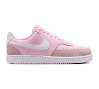Sneaker NIKE SPORTSWEAR "W COURT VISION LO SUEDE", Herren, Gr. 38,5, pink foam, weiß, Leder, Synthetik, Schuhe Sneaker (49141407-38,5) pink foam, weiß