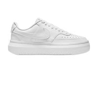 Nike - "Court Vision" Swoosh Sneaker für Damen, Leder, Plattform-Absatz (Weiß) EU 40,5 / UK 7