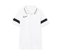 NIKE CW6106 Y NK Dry ACD21 Polo SS Polo Shirt Unisex-Child White/Black/Black/Black XS