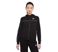 Nike CZ8338 W NSW MLNM ESSNTL FLC FZ HDY Sweatshirt Women's Black/White XS