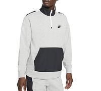 Nike CZ9948-050 M NSW CE HZ FT TOP SNL ++ Sweatshirt Mens Grey Heather/Black/(Black) M