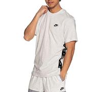 Nike CZ9950-051 M NSW CE SS Knit TOP SNL ++ T-Shirt Mens Birch Heather/Black S