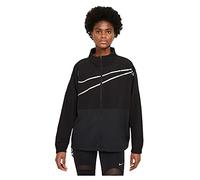 Nike DA0497-010 W NP CLN FZ HD TOP Woven GRX Sweat Womens Black/(metallic Silver) L
