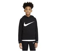 Nike DA0774-010 B NSW FLC Swoosh Hooded PO Sweat Boys Black/(White) L