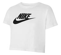 NIKE DA6925 G NSW Tee Crop Futura T-Shirt Girls White/Black/Black XS