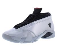 Nike Damen 14 Retro Low Sneaker, Metallic Silver/Fire Red-Wolf Grey-Black, 36.5 EU