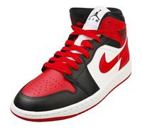 Nike Damen Air Jordan 1 Mid Trainers BQ6472 Sneakers Schuhe (UK 8.5 US 11 EU 43, Black Gym red White 079)