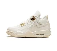 Nike Damen Air Jordan 4 Schuhe, Sail/Metallic Gold-Schwarz, 38.5 EU