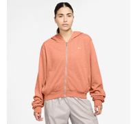 NIKE Damen Shirt Sportswear Chill Terry Loose Full-Zip French Terry (FN2415) M APRICOT AGATE/HTR/SAIL