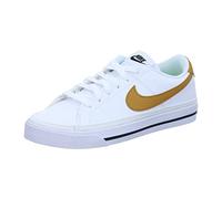 Nike Damen Court Legacy Next Nature Sneaker, White/Gold Suede-Volt-Black, 37.5 EU