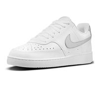 Nike Damen Court Vision Low Gymnastikschuhe, White/METALLIC Silver, 40.5 EU