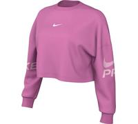 NIKE W NP DF FLC CREW TT GRX PLAYFUL PINK/PINK FOAM/WHITE, L