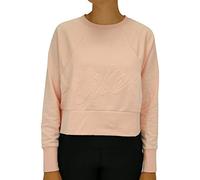 Nike Damen Dry Get Fit Lux Sweatshirt, Echo Pink/White, M