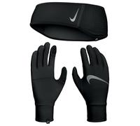 Nike Damen Essential Headband and Handschuh Set Winter Set Stirnband und Handschuhe Running Training, Black/Black/Silver, XS/S