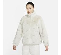 NIKE Damen Faux Fur Aop Swoosh Jacke, Light Bone/Light Iro, XL