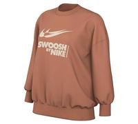 Nike W NSW FLC OS Crew GLS Damen / TERRA BLUSH/LT OREWOOD BRN / L