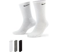 Nike Herren/Damen/Unisex Everyday Cushioned Training Crew Socks (3 Pairs) S weiß