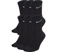 Nike Damen/Herren/Unisex Everyday Cushioned Training Crew Socks (6 Paar) L schwarz
