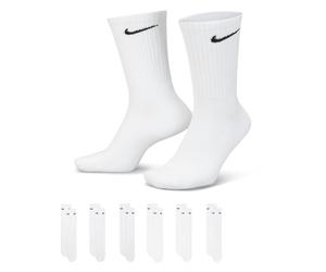 Nike Damen/Herren/Unisex Everyday Cushioned Training Crew Socks (6 Paar) L weiß