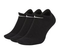 Nike Damen/Herren/Unisex Everyday Cushioned Training No-Show Socks (3 Pairs) L schwarz