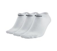 Nike Damen/Herren/Unisex Everyday Cushioned Training No-Show Socks (3 Pairs) S weiß