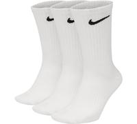 Nike Damen/Herren/Unisex Everyday Lightweight Crew Socks (3 Pairs) L weiß