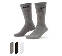 Nike Damen/Herren/Unisex Everyday Lightweight Crew Socks (3 Pairs) S grau