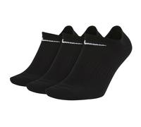 Nike Damen/Herren/Unisex Everyday Lightweight No-Show Training Socks (3 Pairs) L schwarz