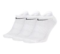 Nike Damen/Herren/Unisex Everyday Lightweight No-Show Training Socks (3 Pairs) L weiß