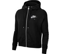 Nike Damen Hoodie NSW Air Fleece Full Zip, Black/Ice Silver, XS, CJ3041