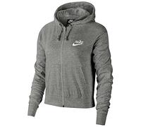 Nike Damen Kapuzenpullover Damen Sportswear Gym Vintage Hoodie FZ, Dk Grey Heather/Sail, S, CJ1694-063