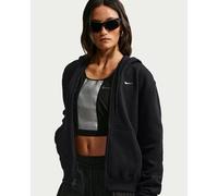 NIKE Damen Kapuzensweats lg.Arm Da Nike Studio Fleece aus mittelschwerem Material Damen-Hoodie mit durchgehendem Reißverschluss (IM8504) L Schwarz
