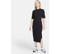 NIKE Damen Kleid W NSW ESSNTL MIDI DRESS (DV7878) XS BLACK/WHITE