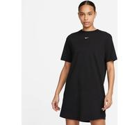 NIKE Damen Kleid W NSW ESSNTL SS DRESS TSHRT (DV7882) M BLACK/WHITE