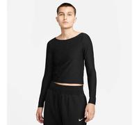 Nike Damen Langarmshirt Air Allover Print Long-Sleeve Top DQ6919-010 L Black/White